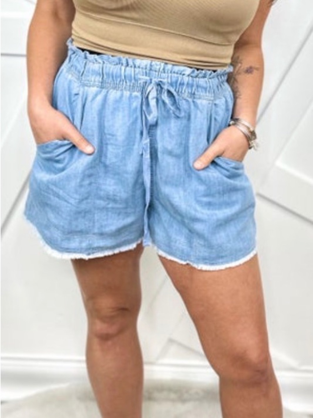 Casual High Waist Denim Shorts for Women